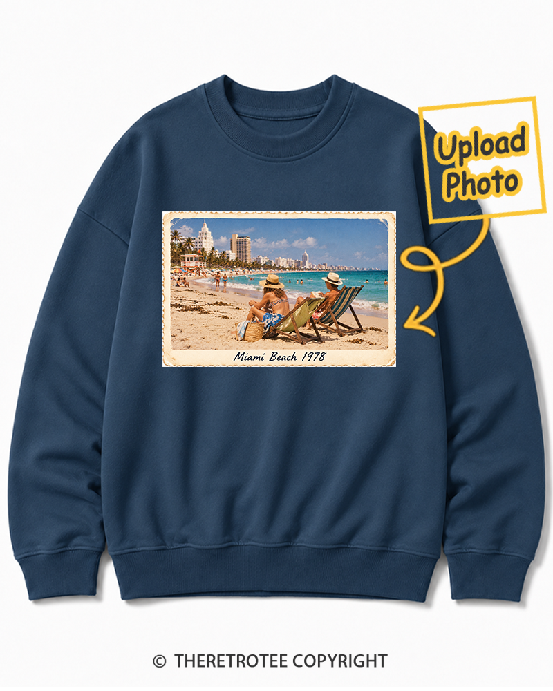 TheRetroTee Personalized Miami Beach 1978 Sweatshirt