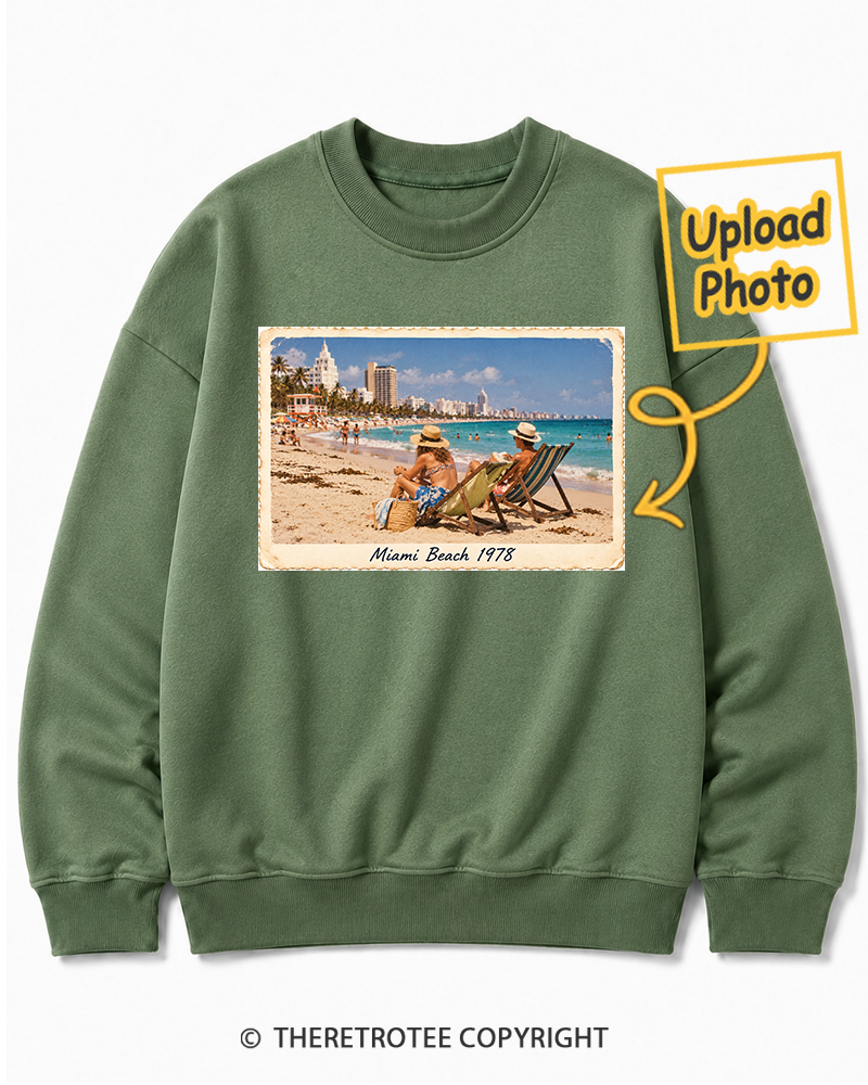 TheRetroTee Personalized Miami Beach 1978 Sweatshirt