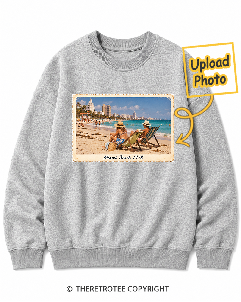 TheRetroTee Personalized Miami Beach 1978 Sweatshirt