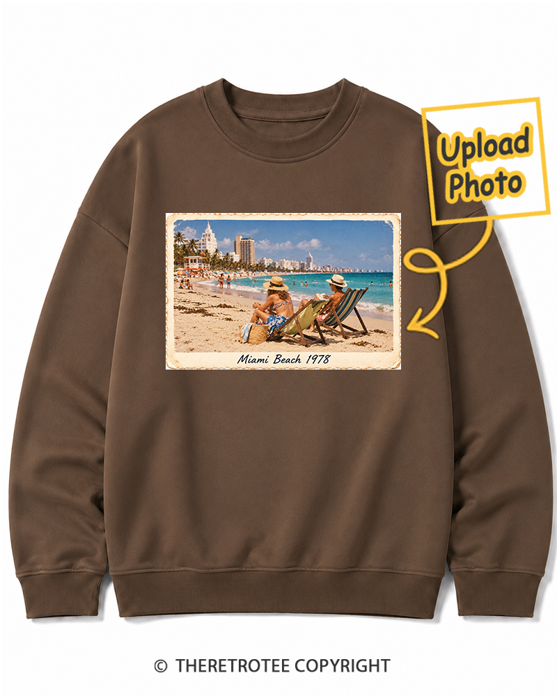 TheRetroTee Personalized Miami Beach 1978 Sweatshirt