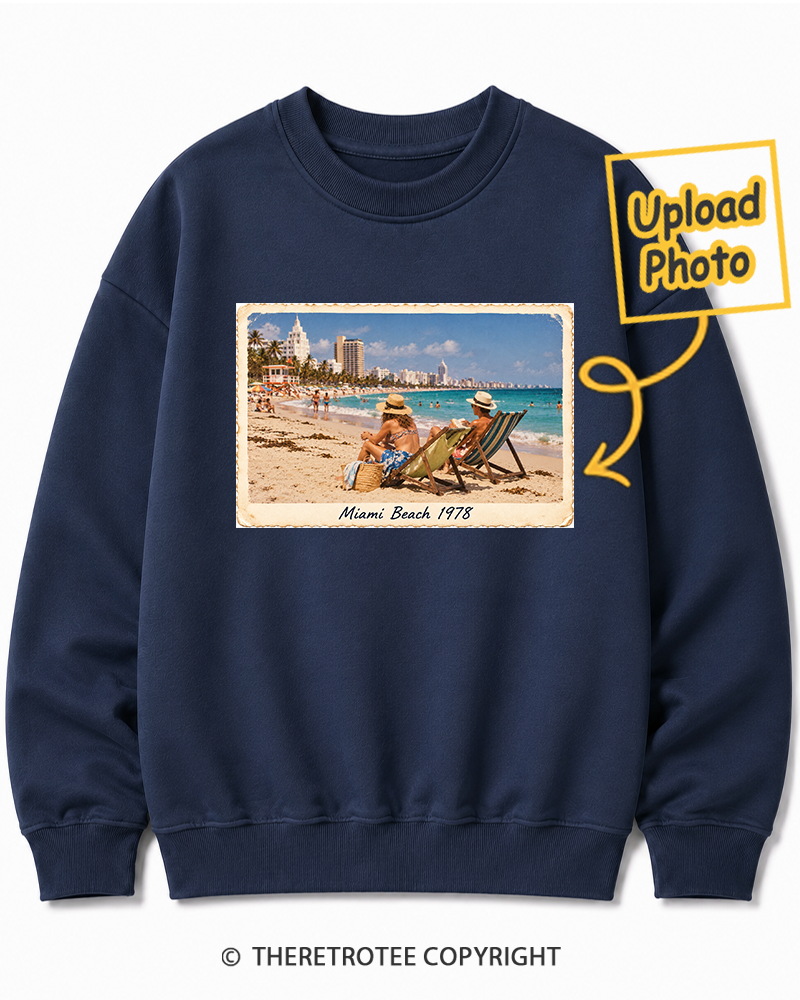 TheRetroTee Personalized Miami Beach 1978 Sweatshirt