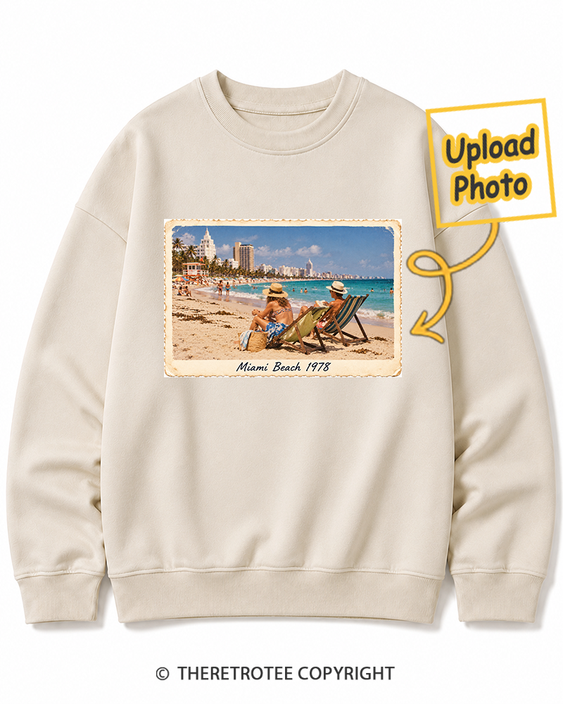 TheRetroTee Personalized Miami Beach 1978 Sweatshirt