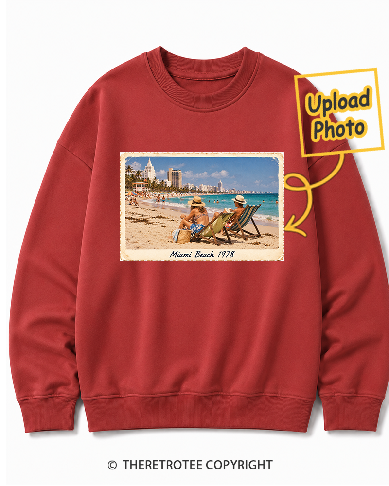 TheRetroTee Personalized Miami Beach 1978 Sweatshirt