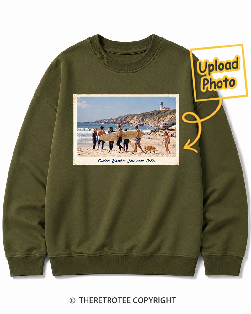 TheRetroTee Personalized Outer Banks Summer 1986 Sweatshirt