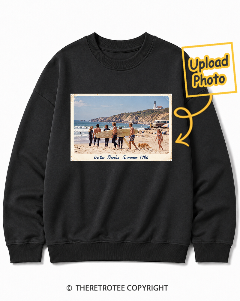 TheRetroTee Personalized Outer Banks Summer 1986 Sweatshirt