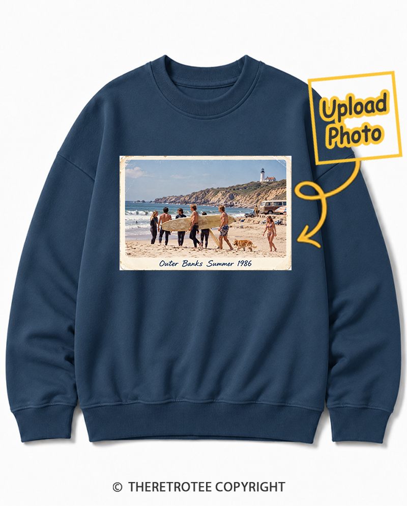 TheRetroTee Personalized Outer Banks Summer 1986 Sweatshirt