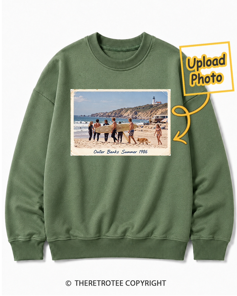 TheRetroTee Personalized Outer Banks Summer 1986 Sweatshirt
