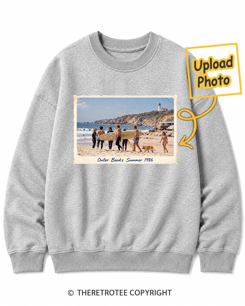 TheRetroTee Personalized Outer Banks Summer 1986 Sweatshirt