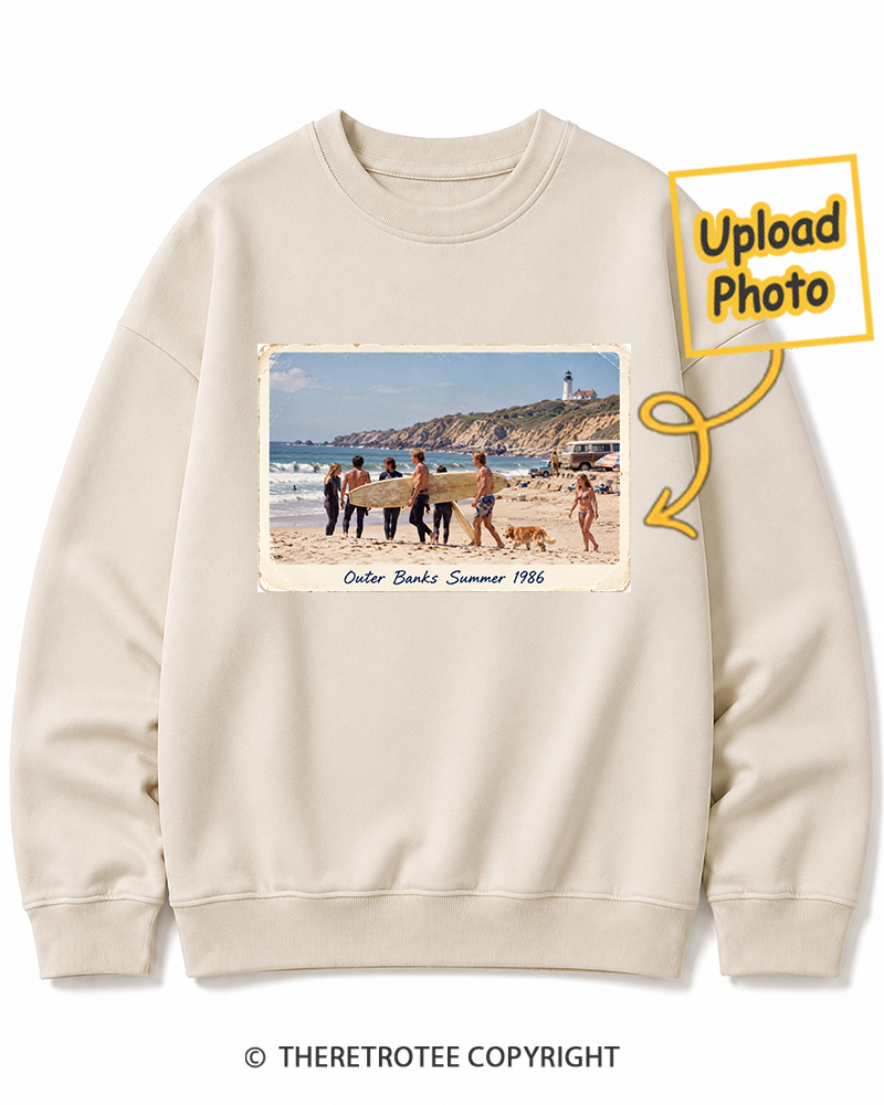 TheRetroTee Personalized Outer Banks Summer 1986 Sweatshirt