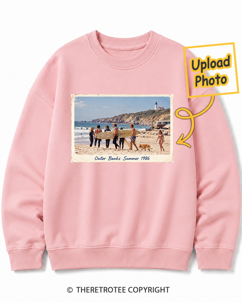 TheRetroTee Personalized Outer Banks Summer 1986 Sweatshirt
