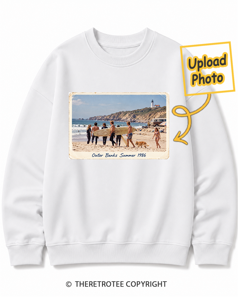 TheRetroTee Personalized Outer Banks Summer 1986 Sweatshirt