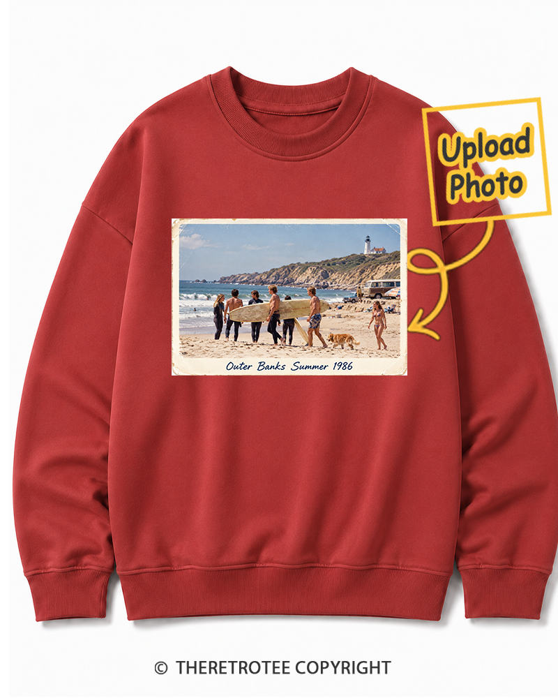 TheRetroTee Personalized Outer Banks Summer 1986 Sweatshirt