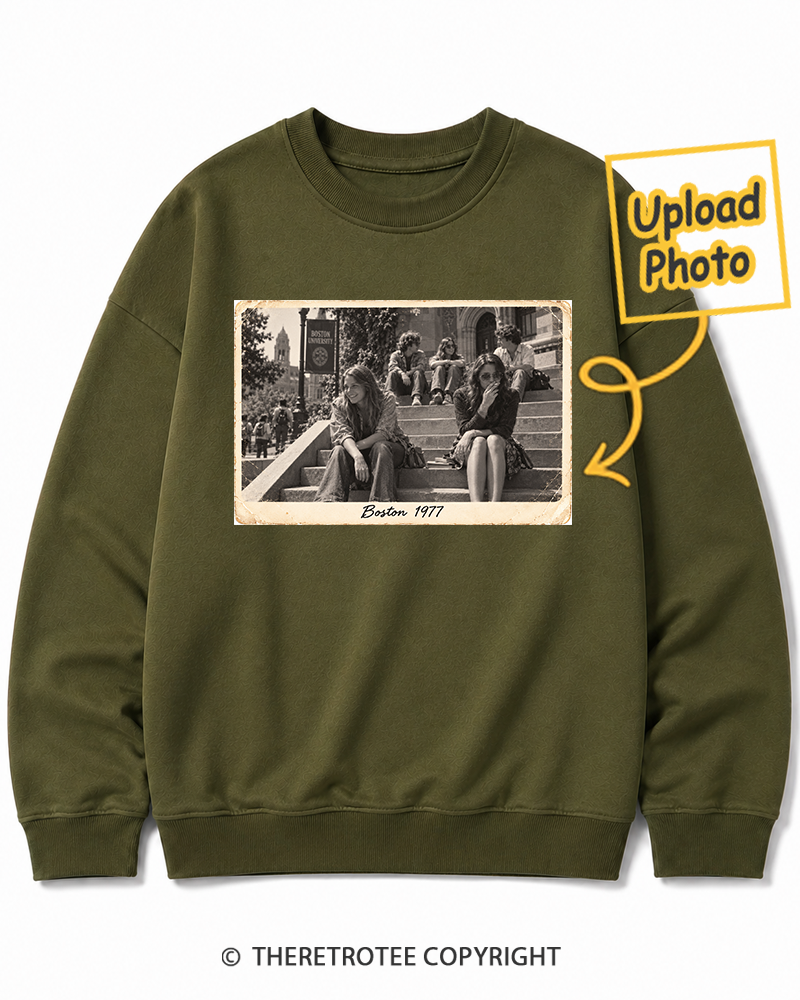 TheRetroTee Personalized Boston 1977 Sweatshirt