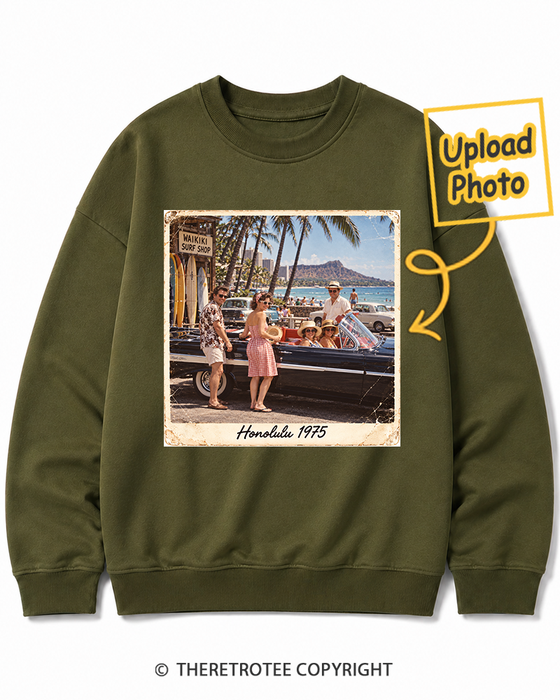 TheRetroTee Personalized Honolulu 1975 Sweatshirt