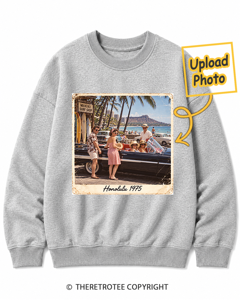 TheRetroTee Personalized Honolulu 1975 Sweatshirt