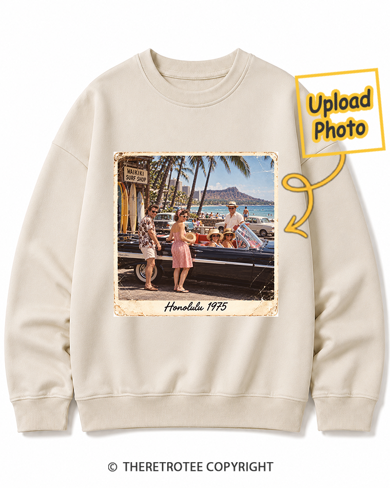 TheRetroTee Personalized Honolulu 1975 Sweatshirt