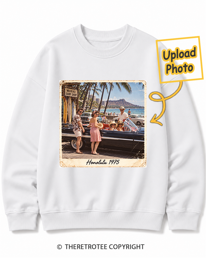 TheRetroTee Personalized Honolulu 1975 Sweatshirt