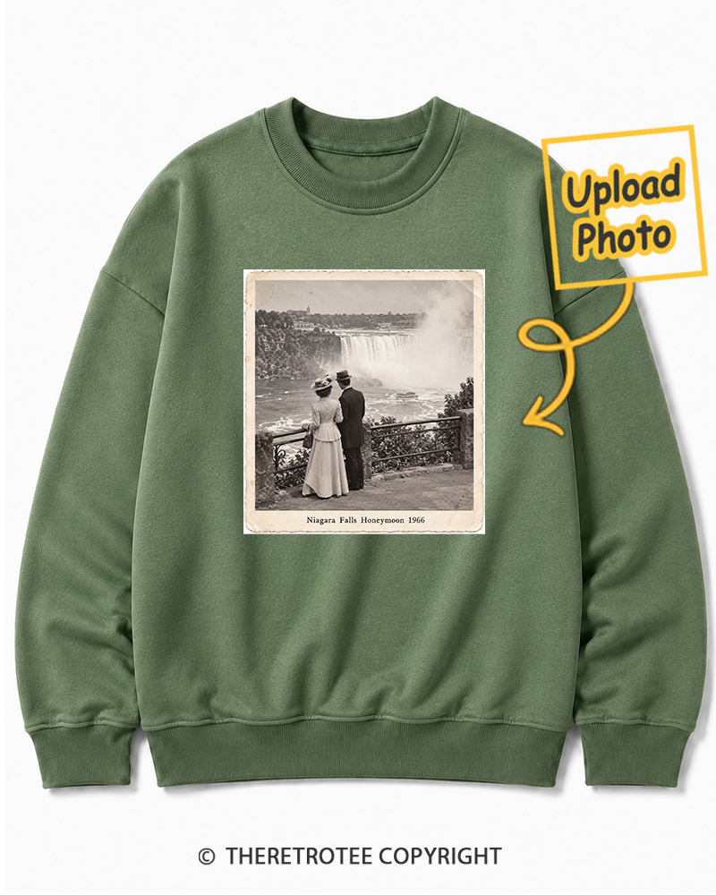 TheRetroTee Personalized Niagara Falls Honeymoon 1966 Sweatshirt
