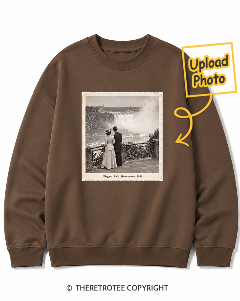 TheRetroTee Personalized Niagara Falls Honeymoon 1966 Sweatshirt