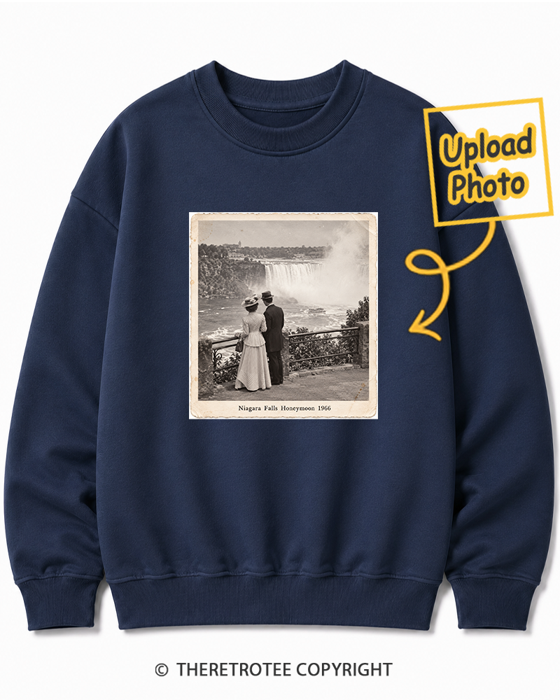 TheRetroTee Personalized Niagara Falls Honeymoon 1966 Sweatshirt