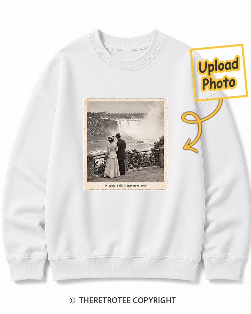 TheRetroTee Personalized Niagara Falls Honeymoon 1966 Sweatshirt