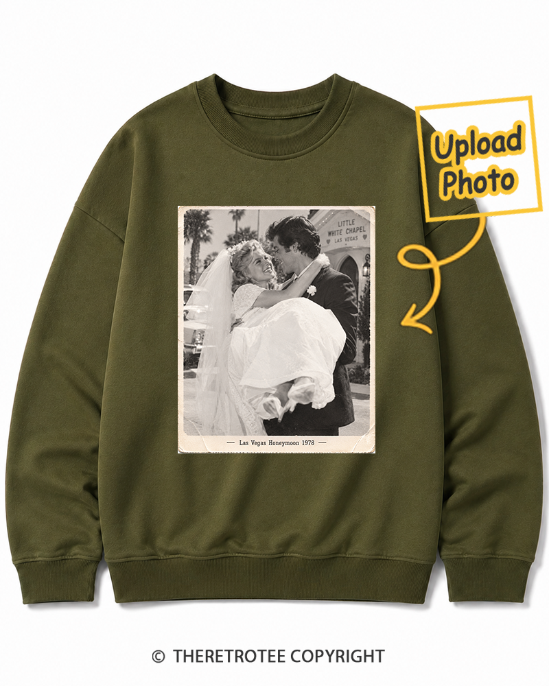 TheRetroTee Personalized Las Vegas Honeymoon 1978 Sweatshirt