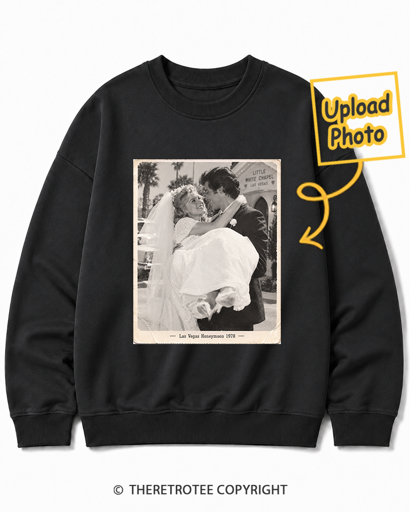 TheRetroTee Personalized Las Vegas Honeymoon 1978 Sweatshirt
