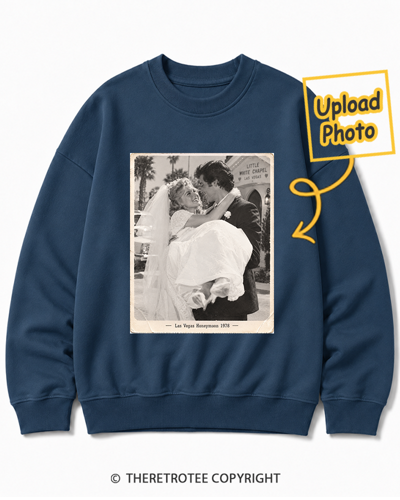 TheRetroTee Personalized Las Vegas Honeymoon 1978 Sweatshirt