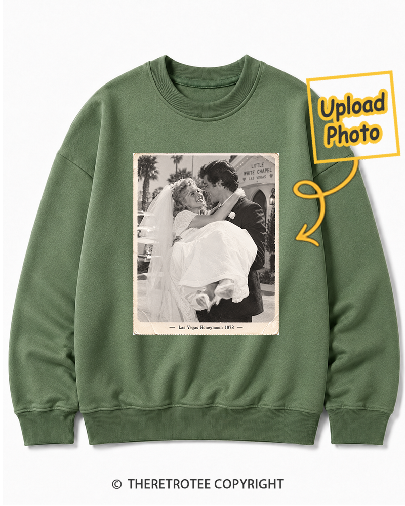 TheRetroTee Personalized Las Vegas Honeymoon 1978 Sweatshirt
