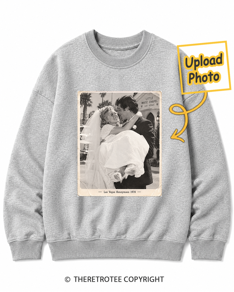 TheRetroTee Personalized Las Vegas Honeymoon 1978 Sweatshirt