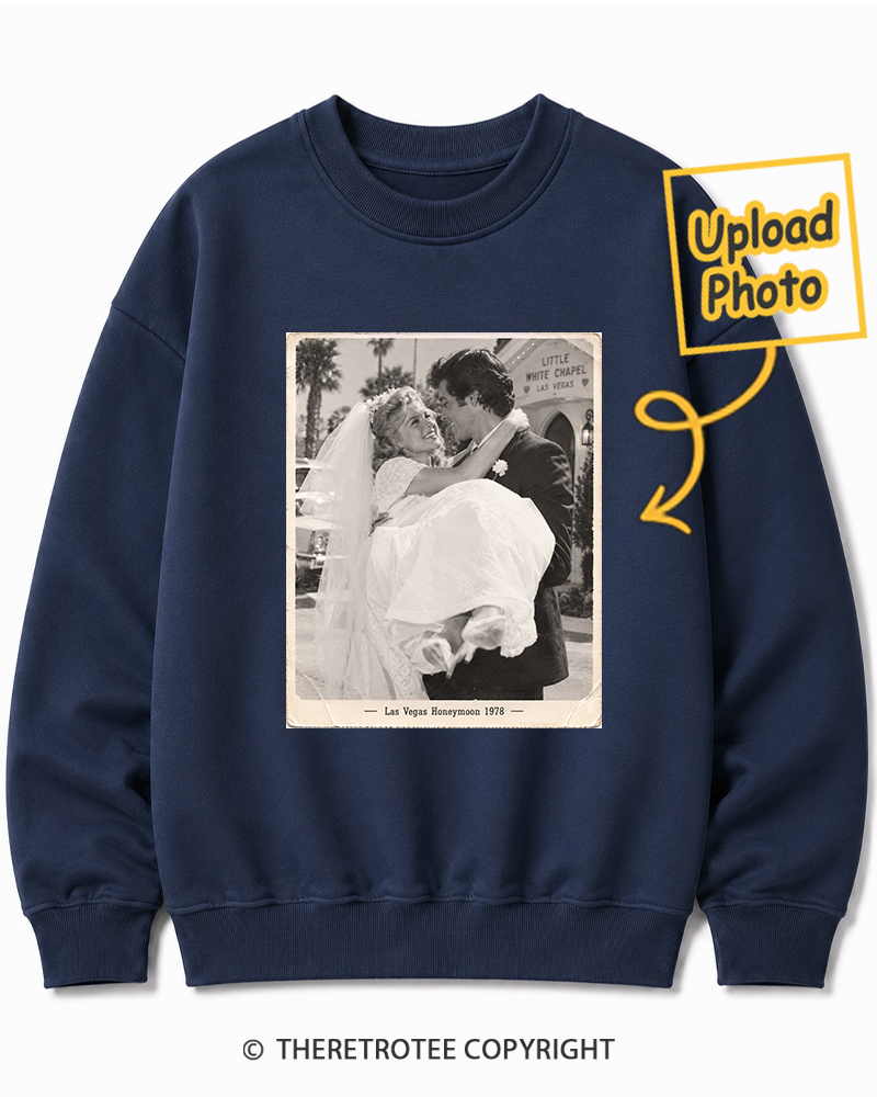 TheRetroTee Personalized Las Vegas Honeymoon 1978 Sweatshirt