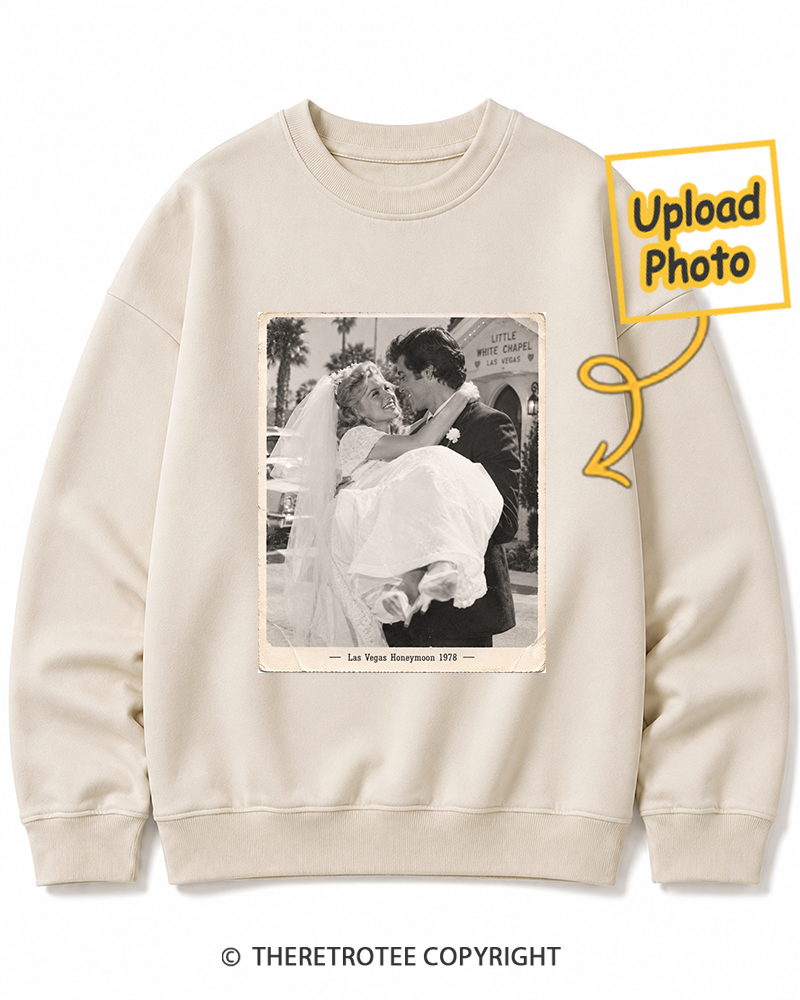 TheRetroTee Personalized Las Vegas Honeymoon 1978 Sweatshirt