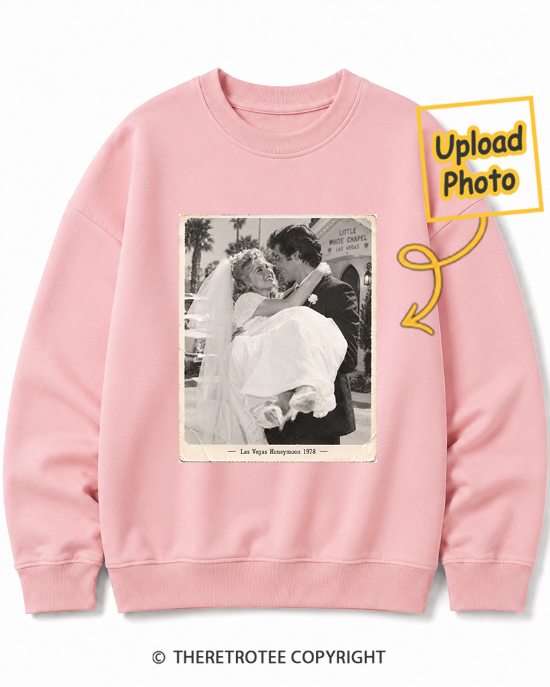 TheRetroTee Personalized Las Vegas Honeymoon 1978 Sweatshirt