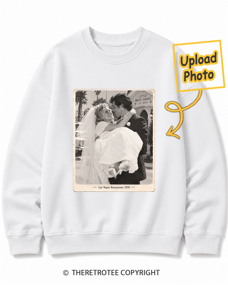 TheRetroTee Personalized Las Vegas Honeymoon 1978 Sweatshirt
