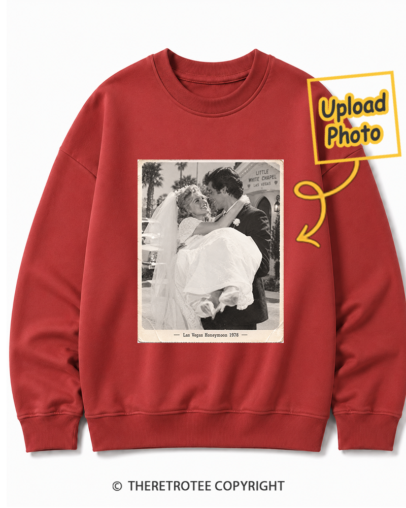TheRetroTee Personalized Las Vegas Honeymoon 1978 Sweatshirt
