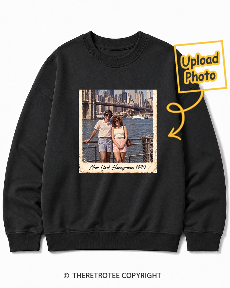 TheRetroTee Personalized New York Honeymoon 1980 Sweatshirt