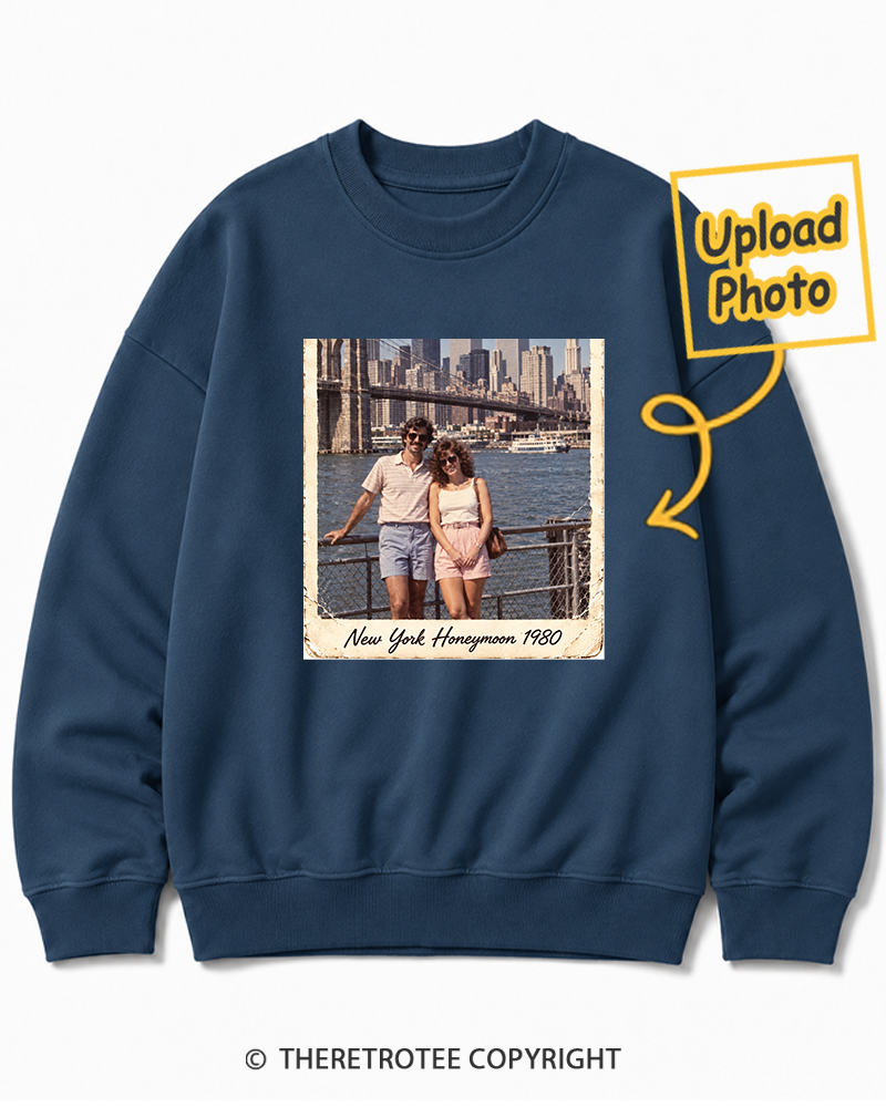 TheRetroTee Personalized New York Honeymoon 1980 Sweatshirt