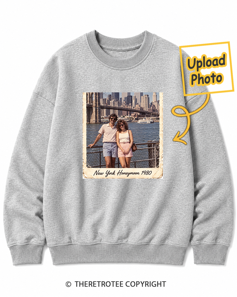 TheRetroTee Personalized New York Honeymoon 1980 Sweatshirt