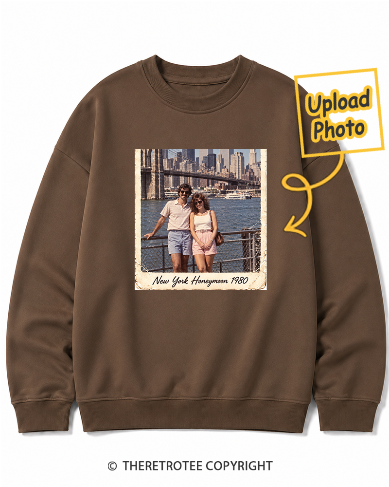TheRetroTee Personalized New York Honeymoon 1980 Sweatshirt