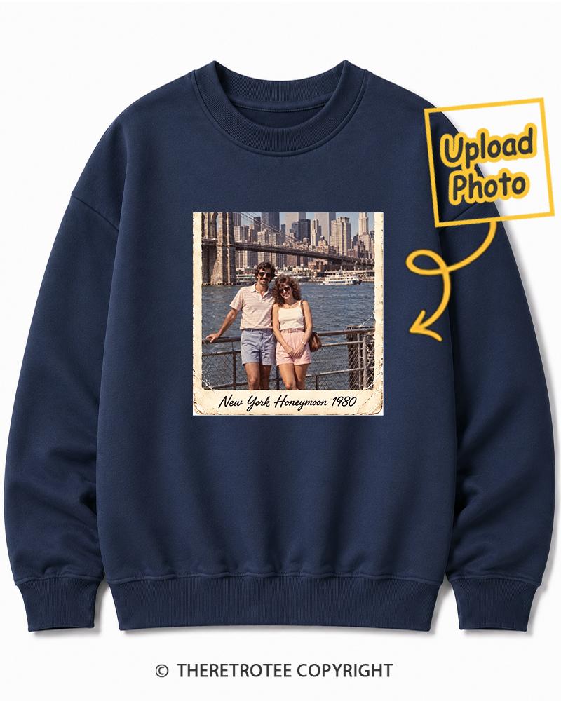 TheRetroTee Personalized New York Honeymoon 1980 Sweatshirt