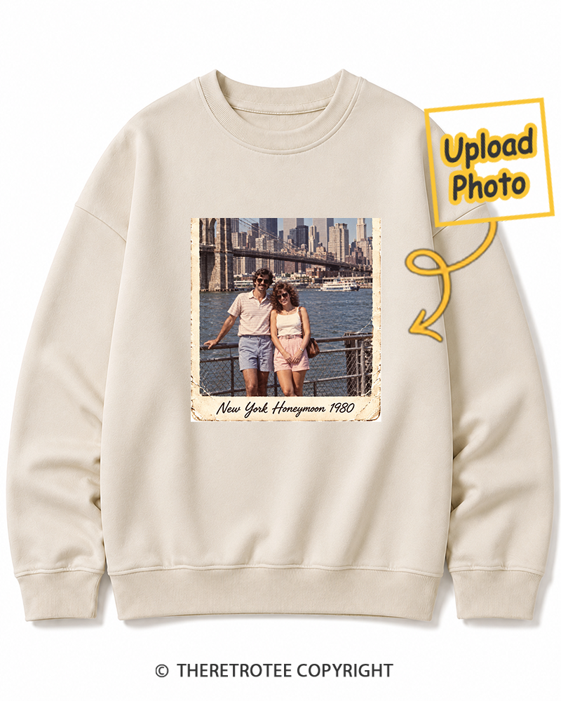 TheRetroTee Personalized New York Honeymoon 1980 Sweatshirt