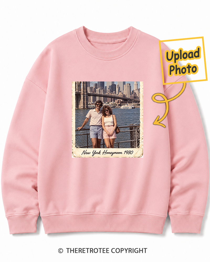 TheRetroTee Personalized New York Honeymoon 1980 Sweatshirt