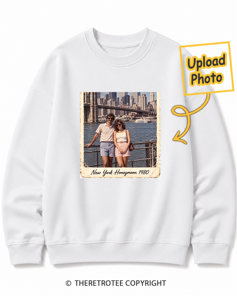 TheRetroTee Personalized New York Honeymoon 1980 Sweatshirt