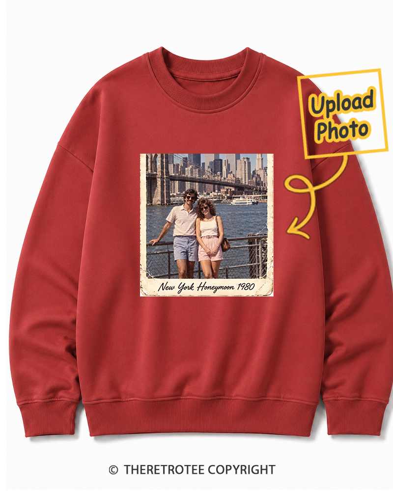 TheRetroTee Personalized New York Honeymoon 1980 Sweatshirt