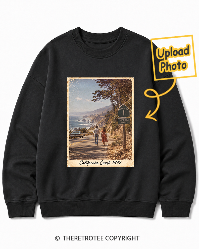 TheRetroTee Personalized California Coast 1972 Sweatshirt
