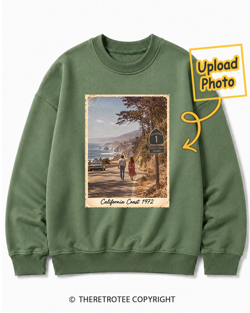 TheRetroTee Personalized California Coast 1972 Sweatshirt