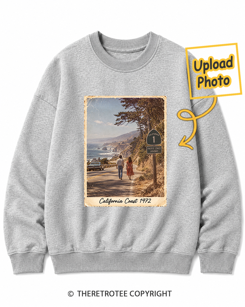 TheRetroTee Personalized California Coast 1972 Sweatshirt