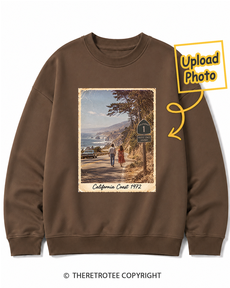 TheRetroTee Personalized California Coast 1972 Sweatshirt