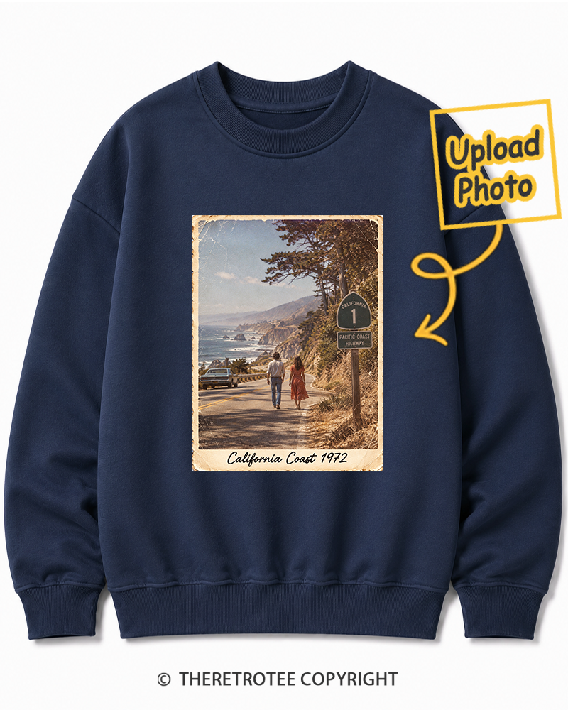 TheRetroTee Personalized California Coast 1972 Sweatshirt