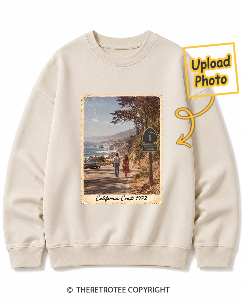 TheRetroTee Personalized California Coast 1972 Sweatshirt